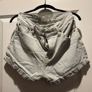 Light Gray Denim Shorts